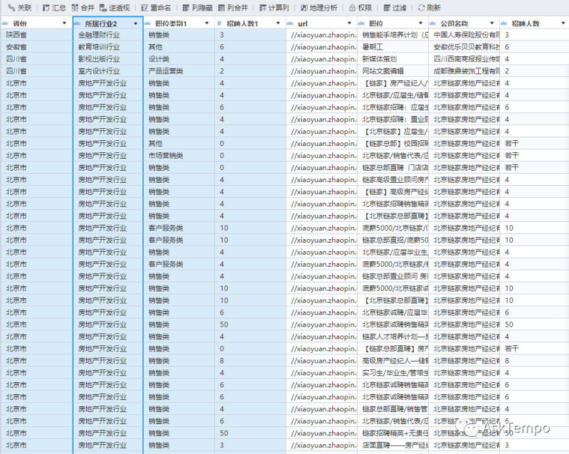 TempoBI數(shù)據(jù)處理